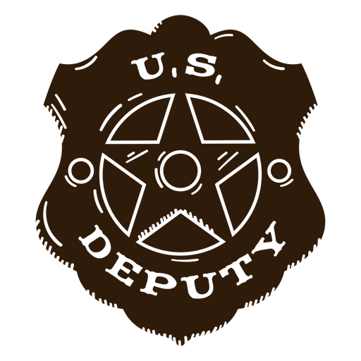 Wild west deputy badge  PNG Design