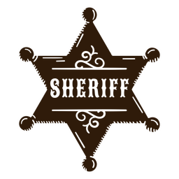 Sheriff's star badge  PNG Design