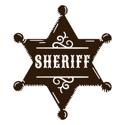 Distintivo de estrela do xerife Desenho PNG