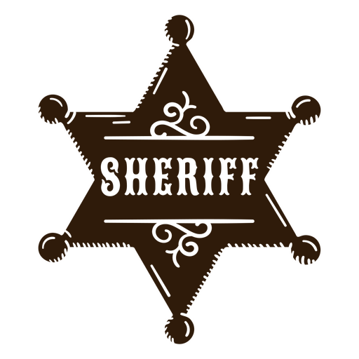 Sheriff's star badge  PNG Design