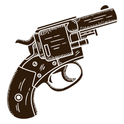 Wild west revolver gun PNG Design