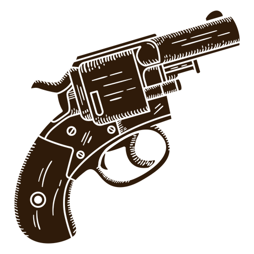 Wild west revolver gun PNG Design