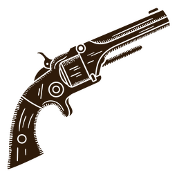 Wild west long revolver PNG Design