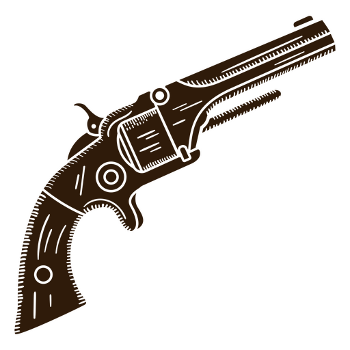 Langer Revolver aus dem Wilden Westen PNG-Design