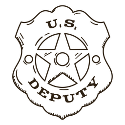 US-Stellvertreter-Abzeichenstrich PNG-Design