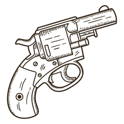 Cowboy gun stroke PNG Design