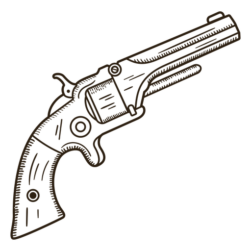 Cowboy's gun stroke PNG Design