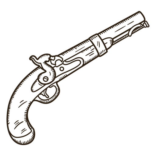 Cowboy's old gun stroke PNG Design