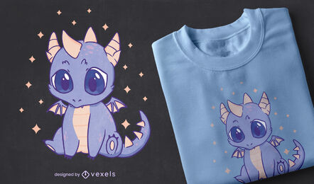 Kawaii Baby Drache T-Shirt Design