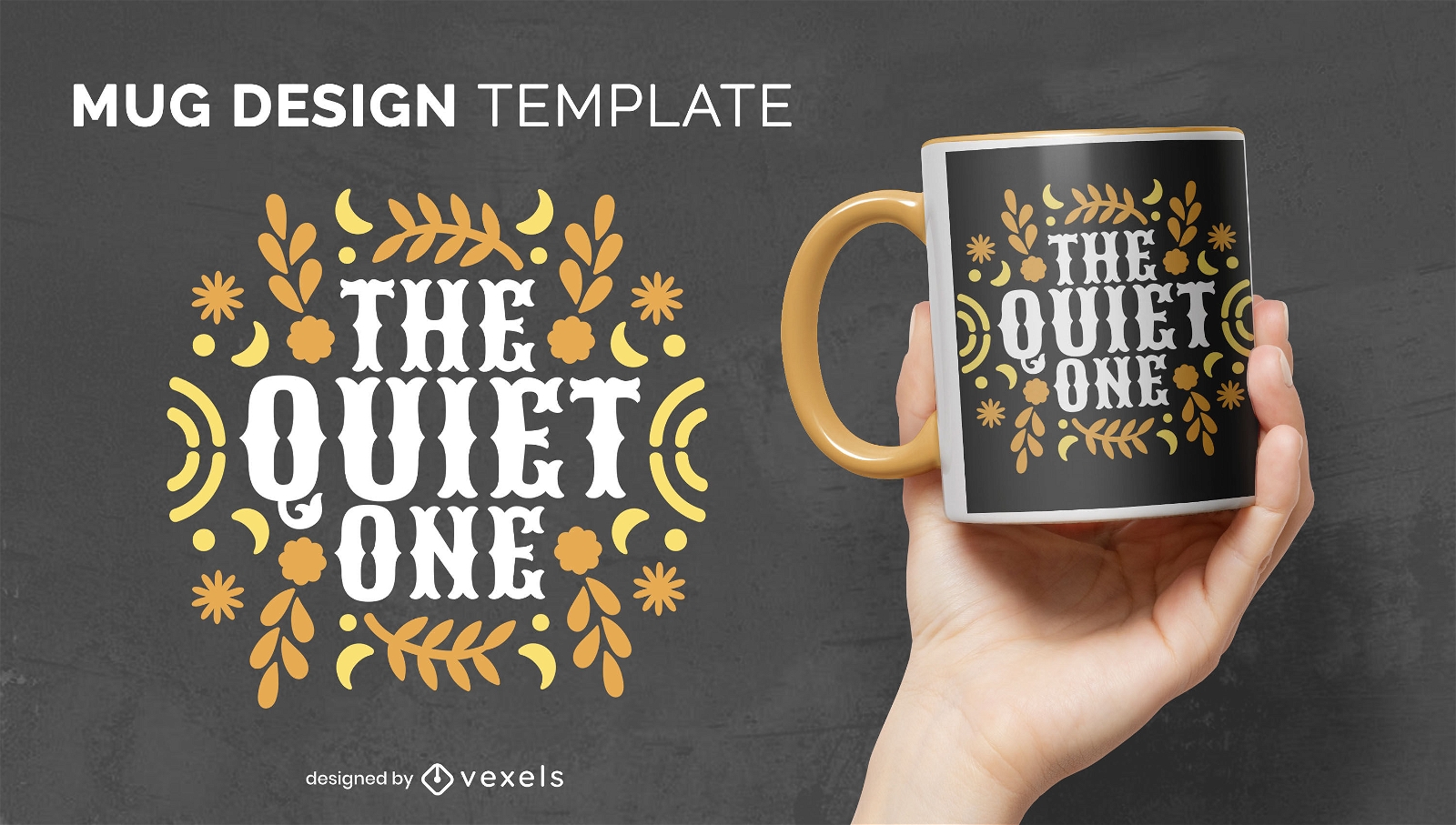 The quiet one quote mug design