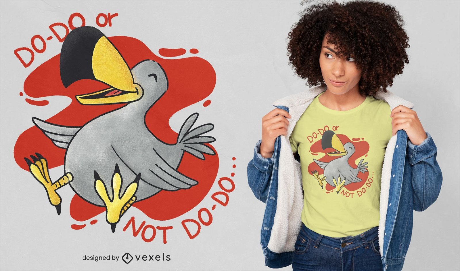 Happy dodo bird animal t-shirt psd
