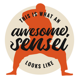Tolles Sensei Karate-Abzeichen PNG-Design