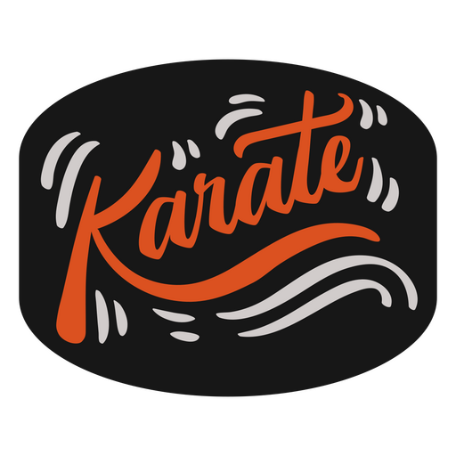 Karate sport badge PNG Design