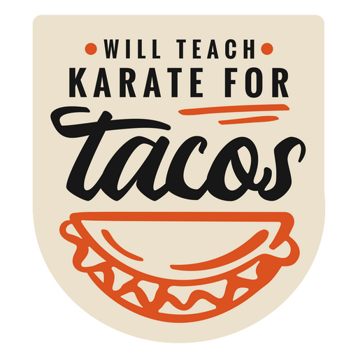 Tacos Karate-Abzeichen PNG-Design