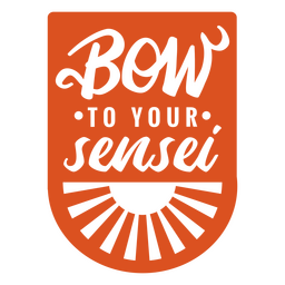 Bow Sensei badge PNG Design Transparent PNG