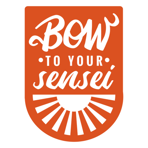 Bow Sensei-Abzeichen PNG-Design