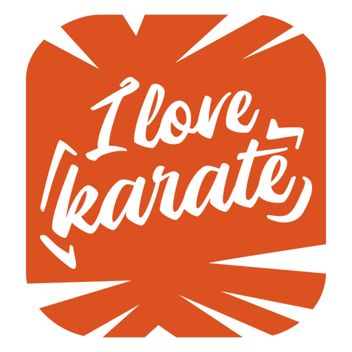 Love Karate PNG Design