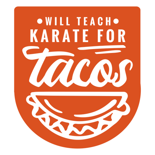 Emblema de citação de karatê taco engraçado Desenho PNG