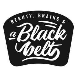 Insignia de cinturón negro de belleza Diseño PNG
