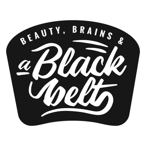 Beauty black belt badge PNG Design