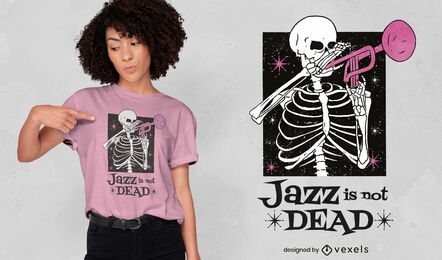 El jazz no está muerto. Diseño de camiseta.