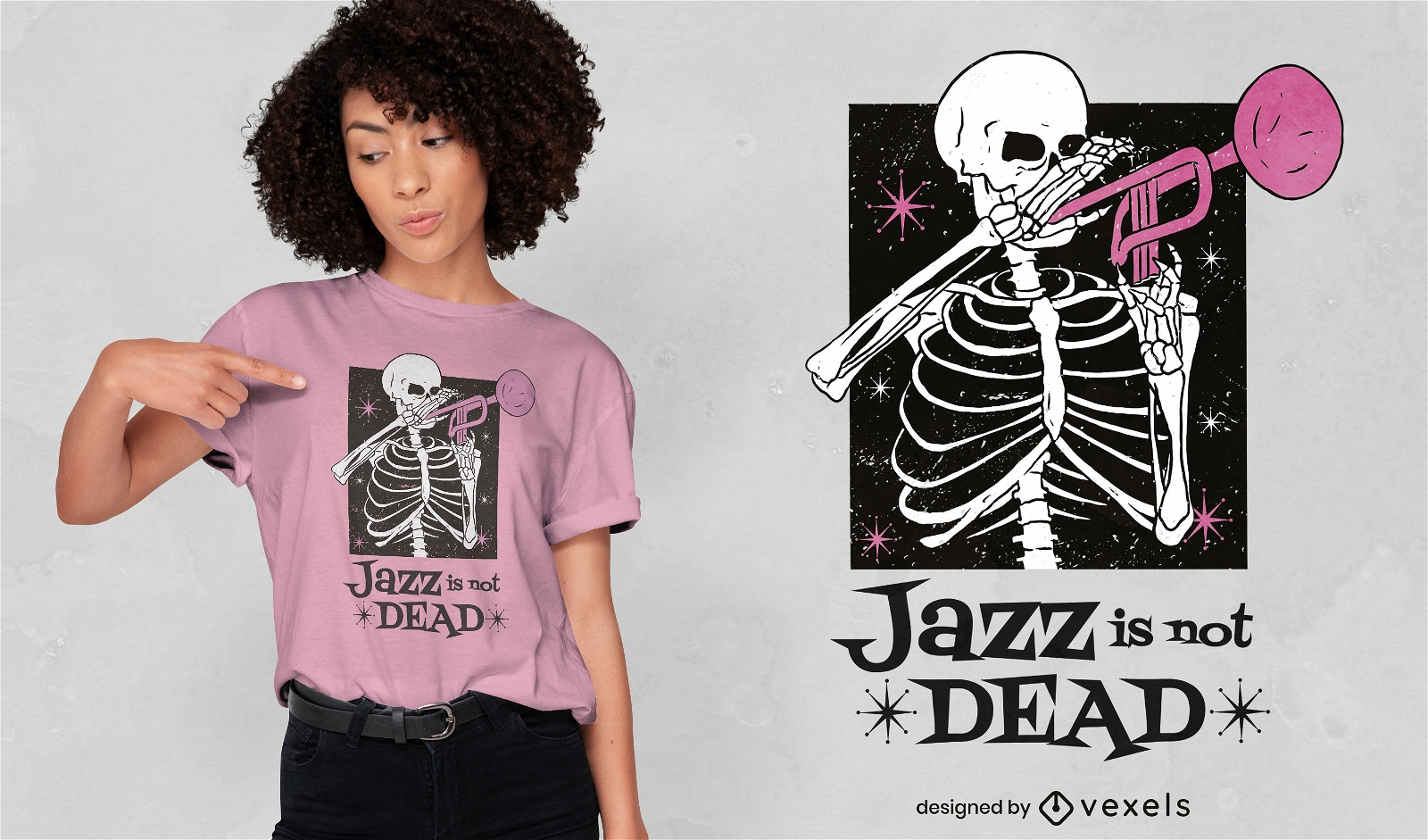 Design de camiseta Jazz n?o est? morto