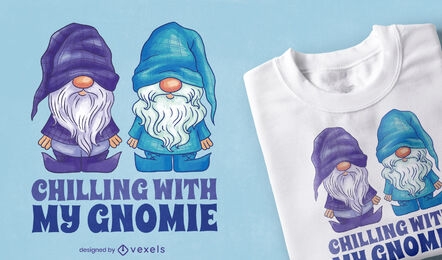 Chilling with my gnome t-shirt design