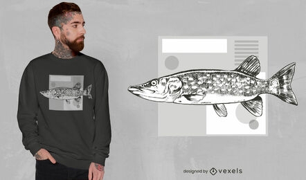 Fish sea animal realistic t-shirt design