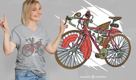 Steampunk Fahrradtransport T-Shirt Design