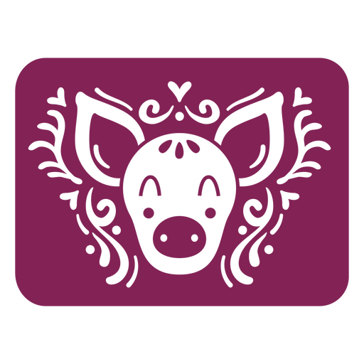 Farm animals pig ornament PNG Design