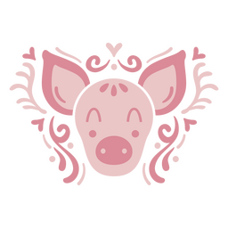 Bauernhoftiere rosa Schwein flach PNG-Design