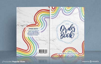 Rainbow order book cover design