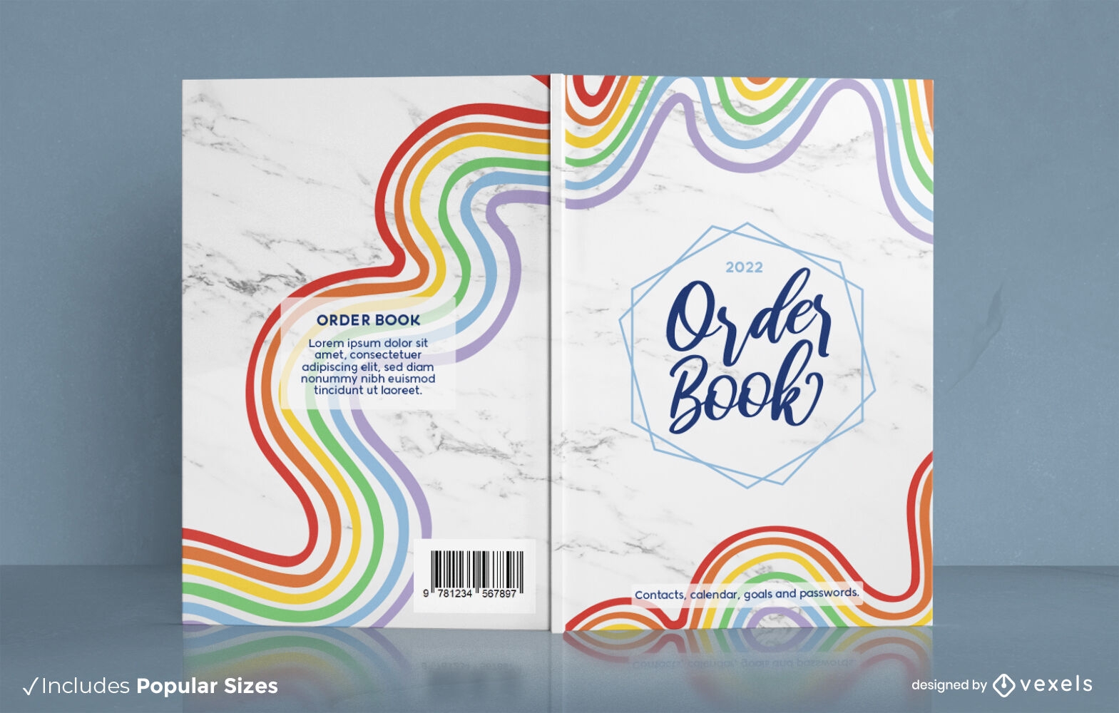 Design da capa do livro do pedido do arco-?ris