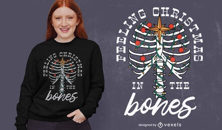 Feeling Christmas bones t-shirt design