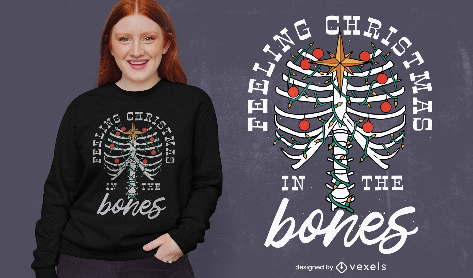 Feeling Christmas Bones T-Shirt Design