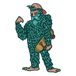 Personaje de patín Sasquatch Transparent PNG