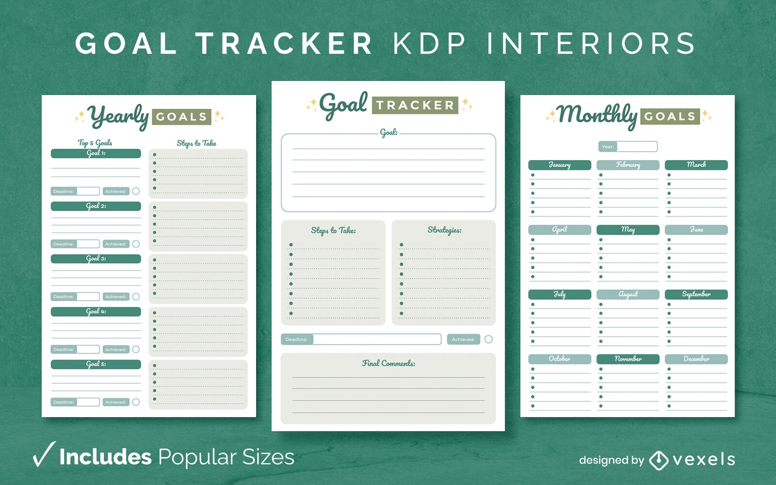 Goal tracker template KDP interior design