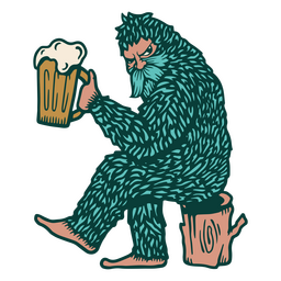 Personagem de cerveja Sasquatch