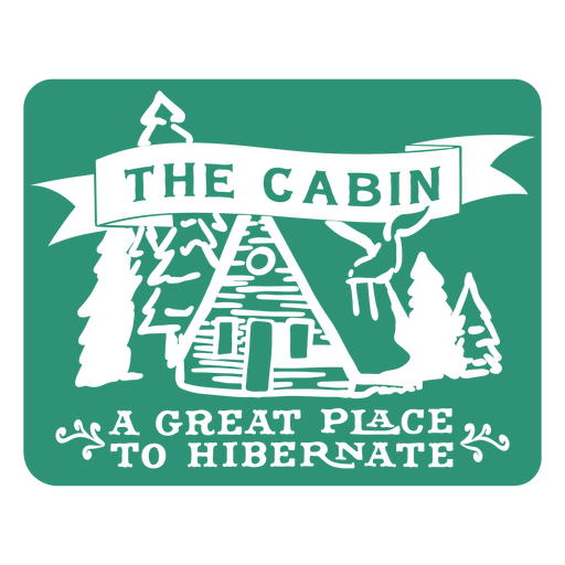 Cabin place quote badge PNG Design