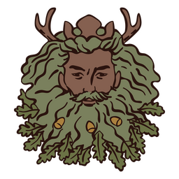 Oak King Winter Solstice Image PNG Design