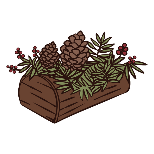 Yule Wood Log PNG Design