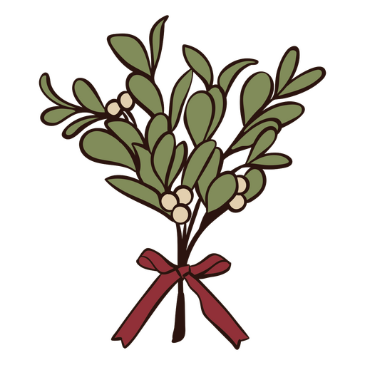 Weihnachten Wintersonnenwende Blumenstrauß aus Blättern PNG-Design