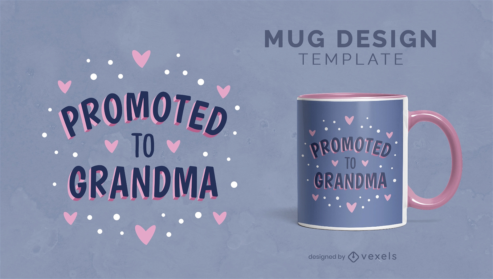 Promoted to grandma quote mug design
