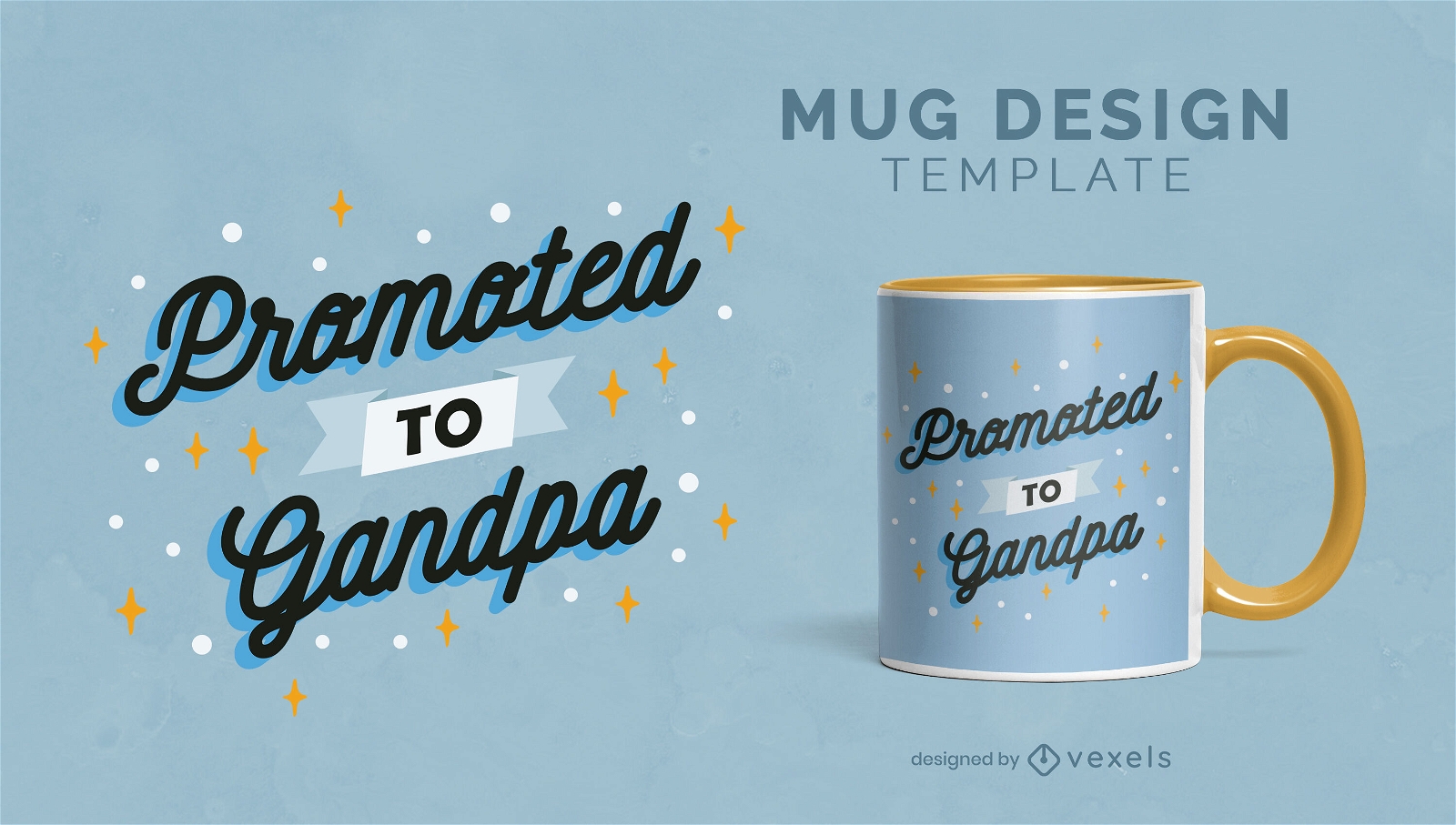 Promoted to grandpa quote mug design
