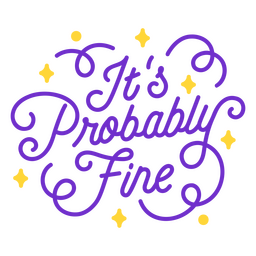 Probably fine lettering PNG Design