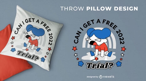 Free 2022 trial throw pillow design