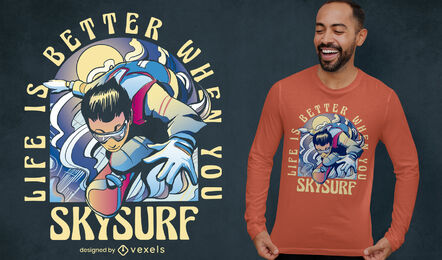 Skysurfing t-shirt design