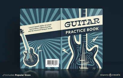 Diseño de portada de libro de práctica de guitarra