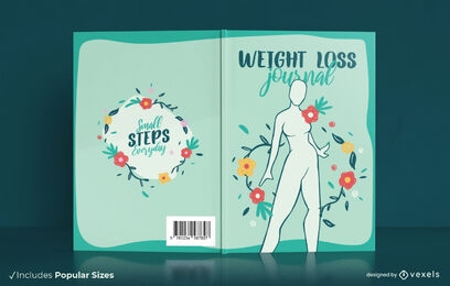 Weight loss journal book cover design