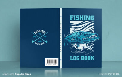 Design da capa do diário de bordo de pesca